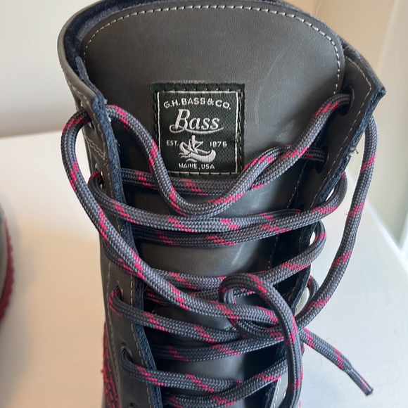 G.H. Bass & Co Thermal Lined Gray Pink Blue Duck Boots Size 8 - Picture 6 of 7